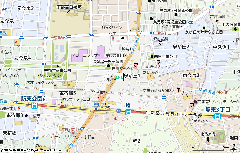 眼鏡市場宇都宮泉が丘(00074)付近の地図